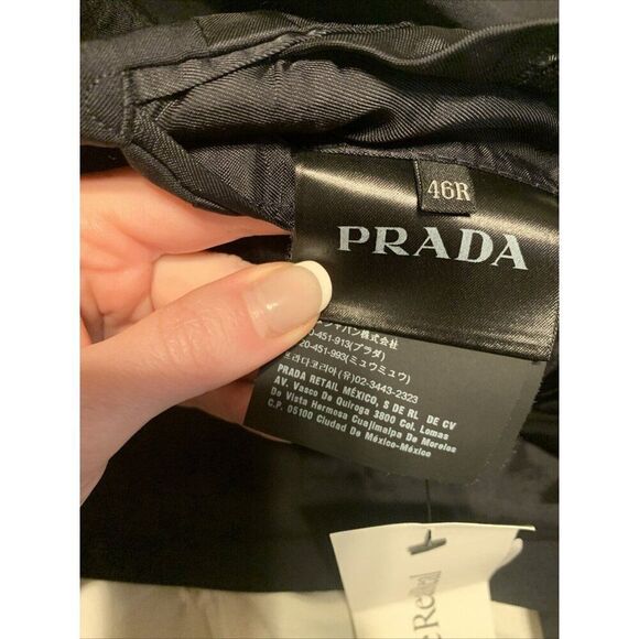 Prada Mens Authentic Solid Black Long Sleeve Blazer Jacket IT 46 US 36 Small - Picture 8 of 11